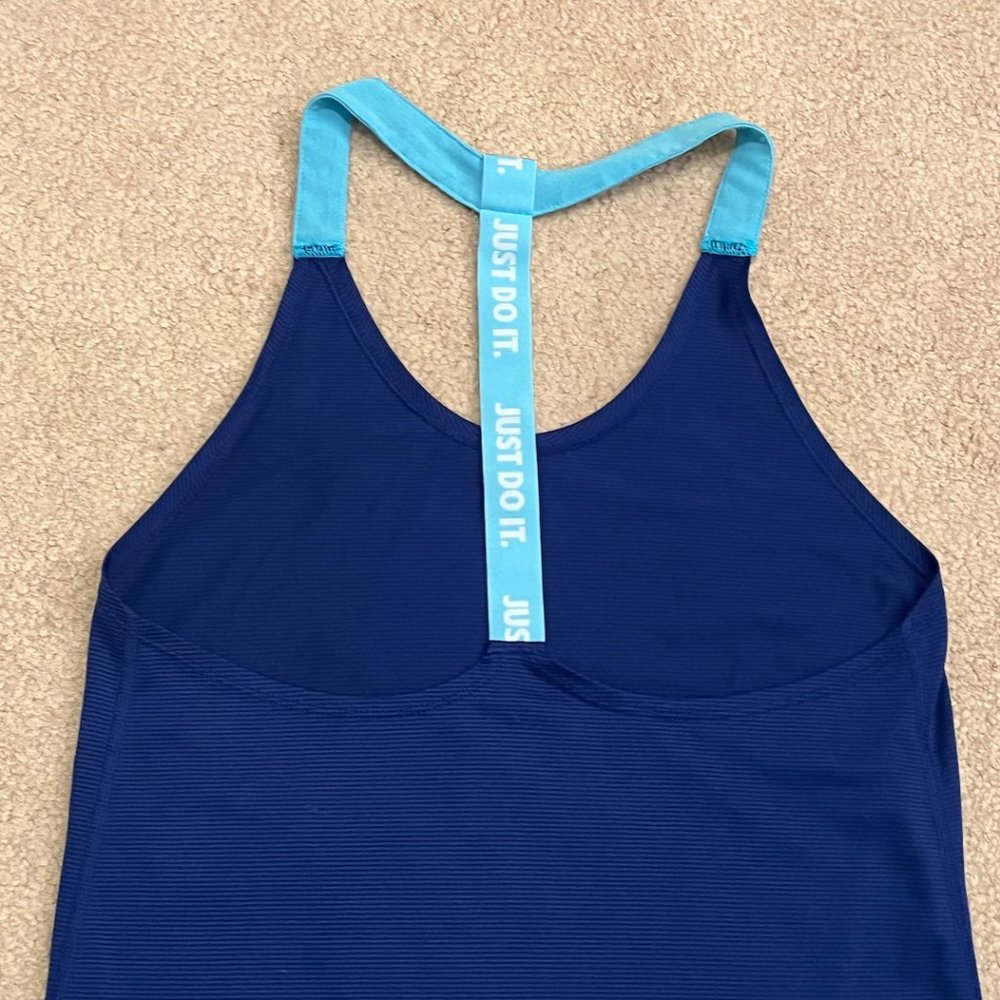 EUC NIKE DRI-FIT Elastika Royal Blue Training Tank Top, Size XS - Picture 10 of 13